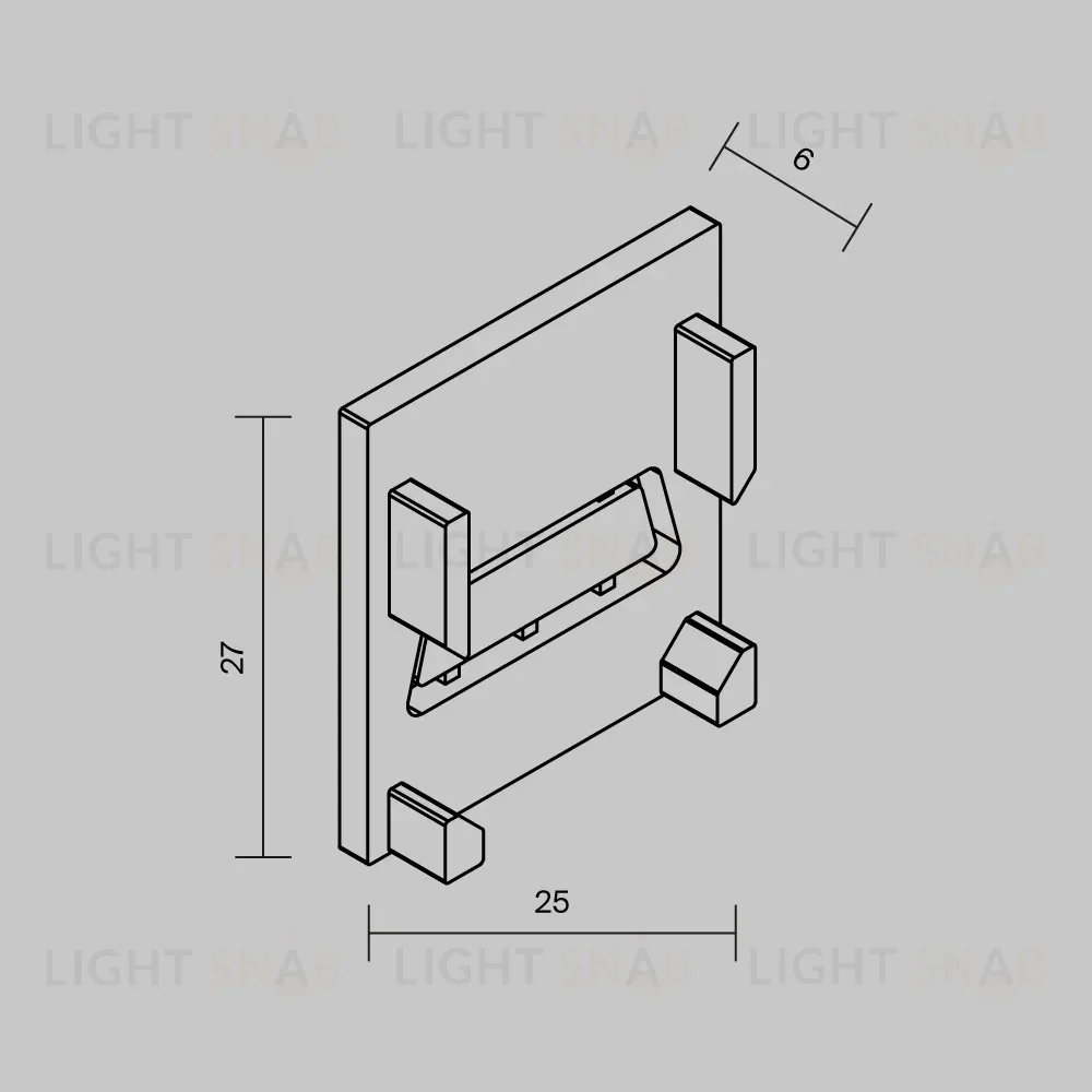 Комплект заглушек для алюминиевого профиля Maytoni Exility IP O-TR002-EC O-TR002-EC