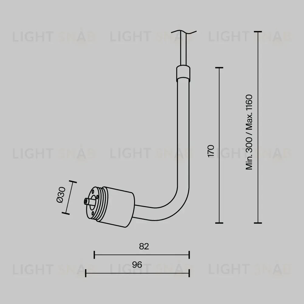 Заглушка для подвесного монтажа с вводом питания Maytoni Shelf CA024PL-P-B CA024PL-P-B