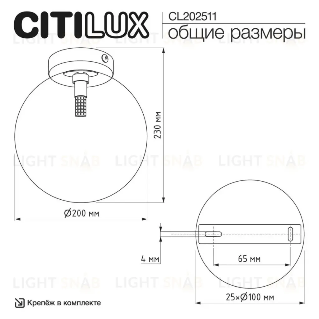 Потолочный светильник Citilux Orton CL202511 CL202511