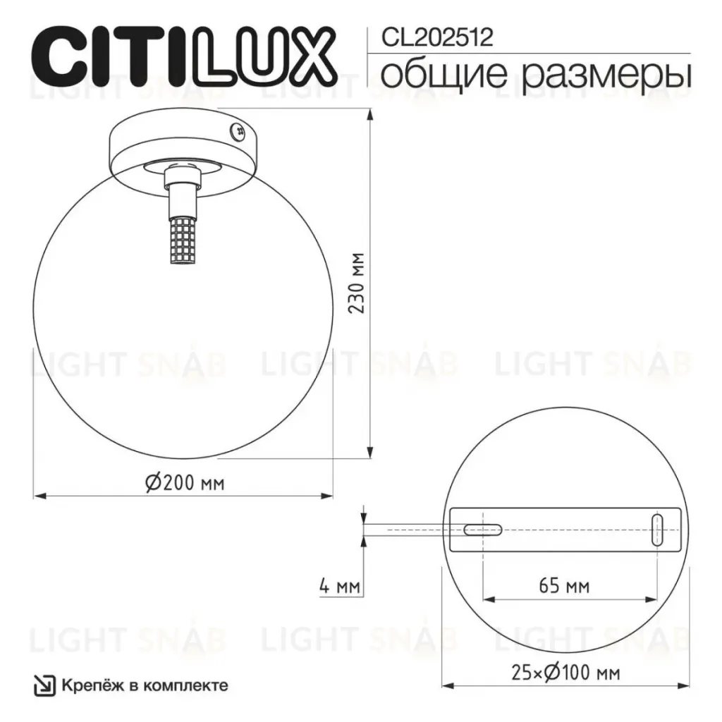 Потолочный светильник Citilux Orton CL202512 CL202512