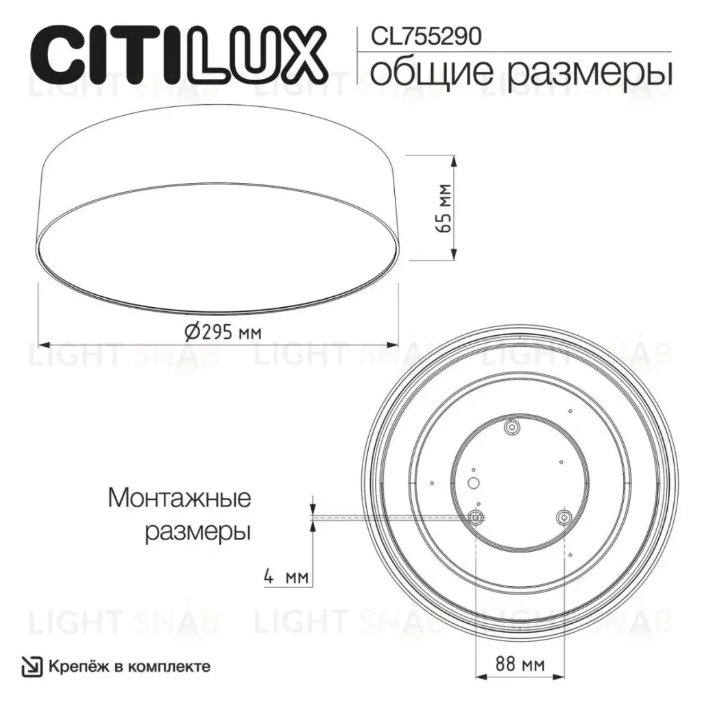 Потолочный светильник Citilux Bart CL755290 CL755290
