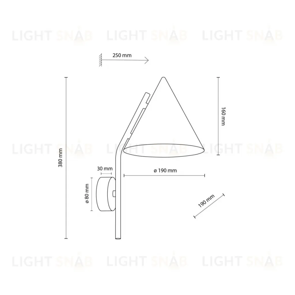 Бра TK Lighting 11088 CONO BROWN a070964 11088 CONO BROWN