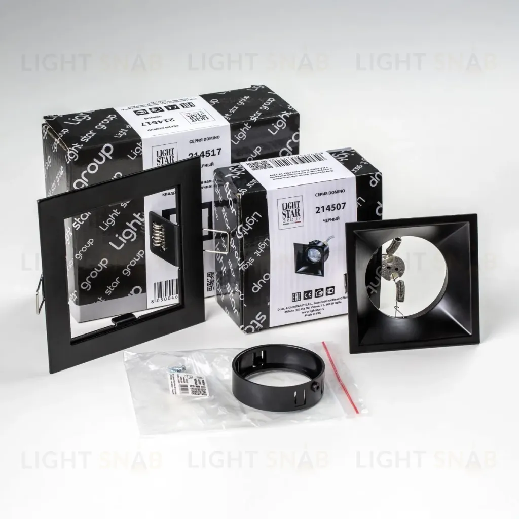 Встраиваемый светильник Lightstar Domino (214517+214507+214007) D51707BMOD D51707BMOD
