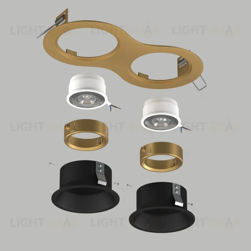 Встраиваемый светильник Lightstar Domino (214623+214607+214607+214003+214003) D6230707GMOD D6230707GMOD