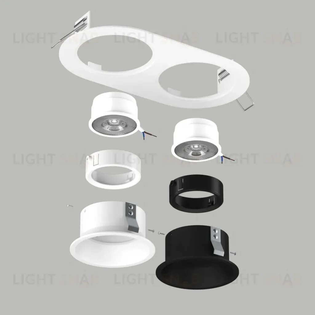 Встраиваемый светильник Lightstar Domino (214656+214606+214607+214006+214007) D6560607WBMOD D6560607WBMOD