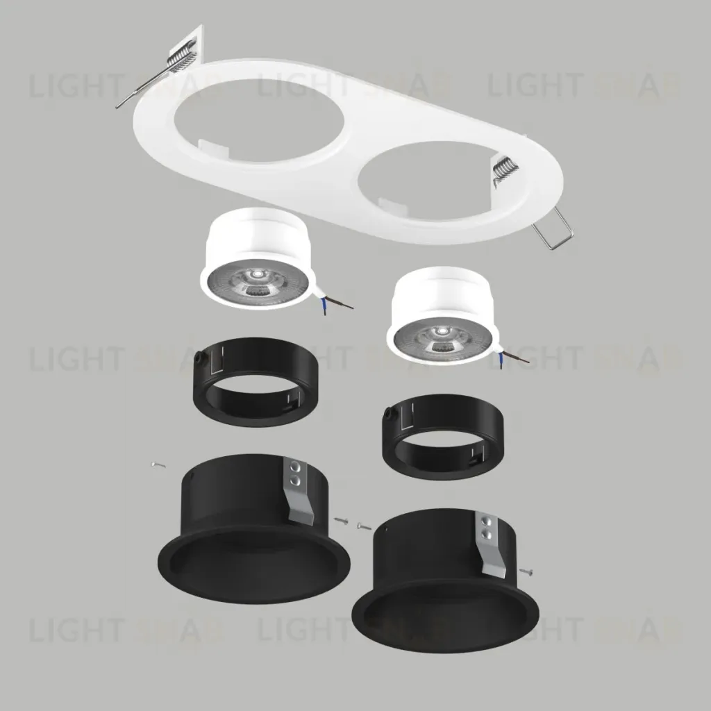 Встраиваемый светильник Lightstar Domino (214656+214607+214607+214007+214007) D6560707BMOD D6560707BMOD