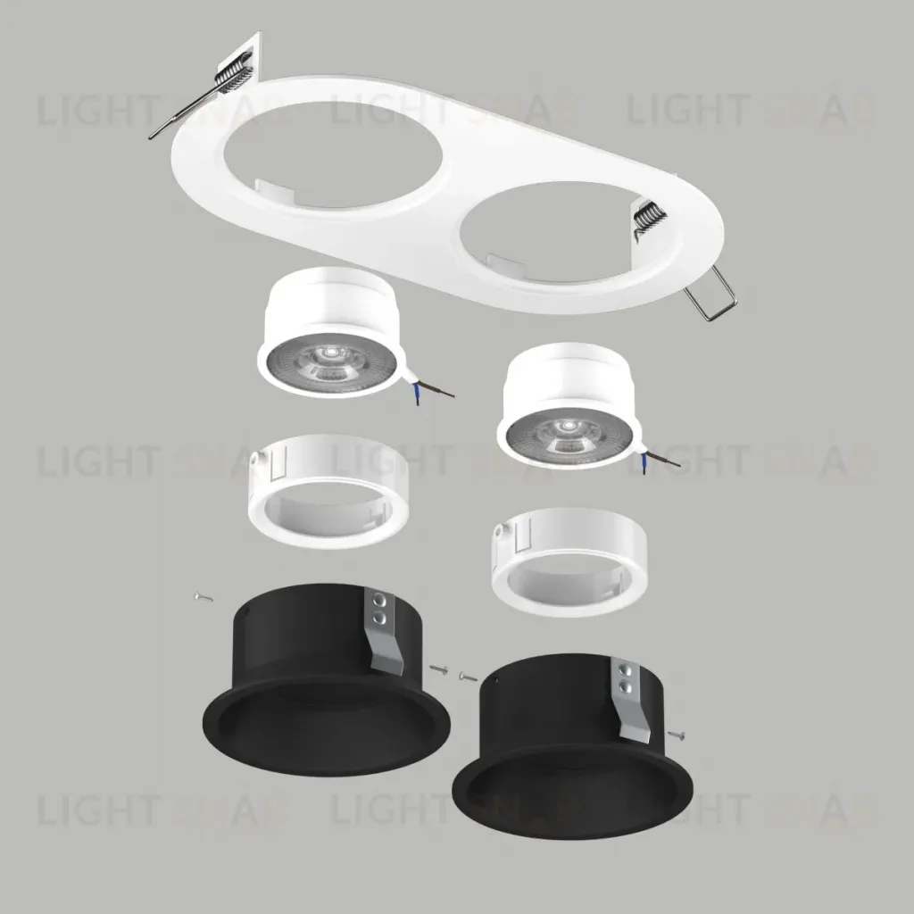 Встраиваемый светильник Lightstar Domino (214656+214607+214607+214006+214006) D6560707WMOD D6560707WMOD