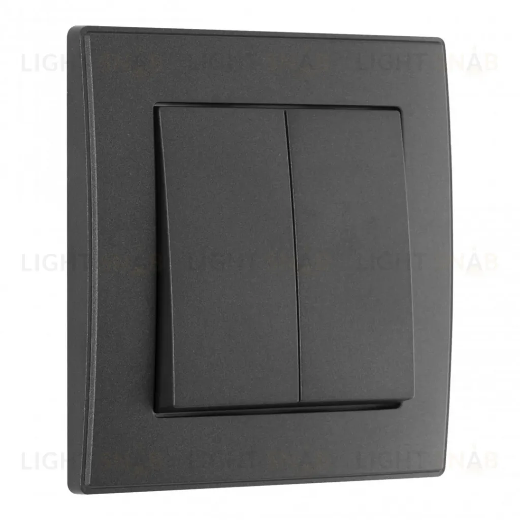 Выключатель двухклавишный Arte Milano SET06-1-30-2 black SET06-1-30-2 black