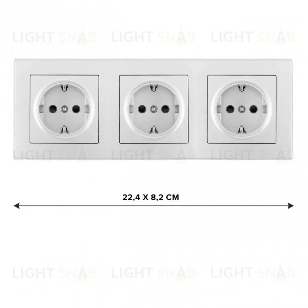 Розетка тройная (трехпостовая) с/з и шторками Arte Milano SET06-3-40-1x3 silver SET06-3-40-1x3 silver