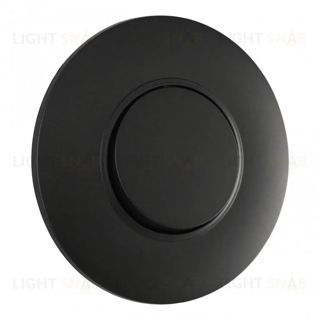 Выключатель круглый одноклавишный с рамкой Arte Milano SET08-1-30-1 black SET08-1-30-1 black