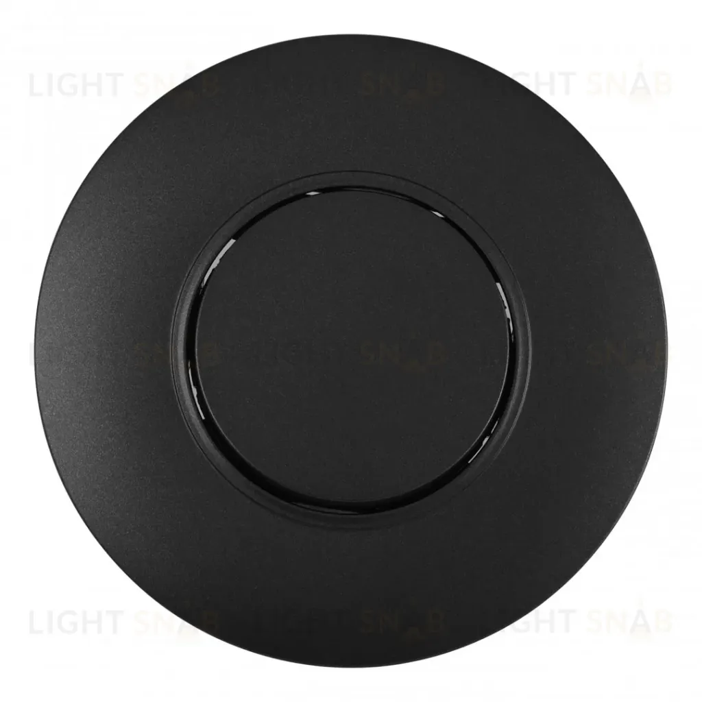 Выключатель круглый одноклавишный с рамкой Arte Milano SET08-1-30-1 black SET08-1-30-1 black
