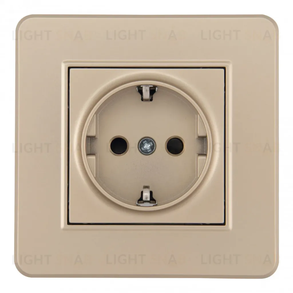 Комплект розетки с/з и шторками и рамкой Arte Milano SET16-1-40-1 shampan SET16-1-40-1 shampan