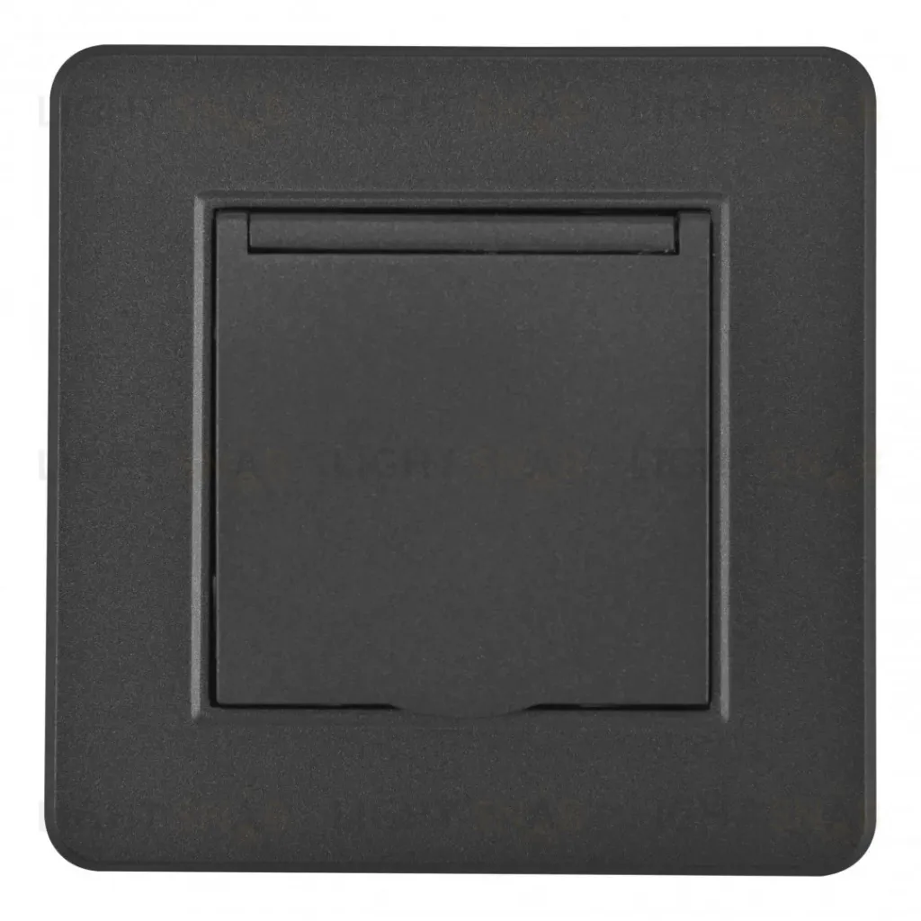 Комплект розетки с/з и шторками, защитной крышкой и рамкой Arte Milano SET16-1-41-1 black SET16-1-41-1 black