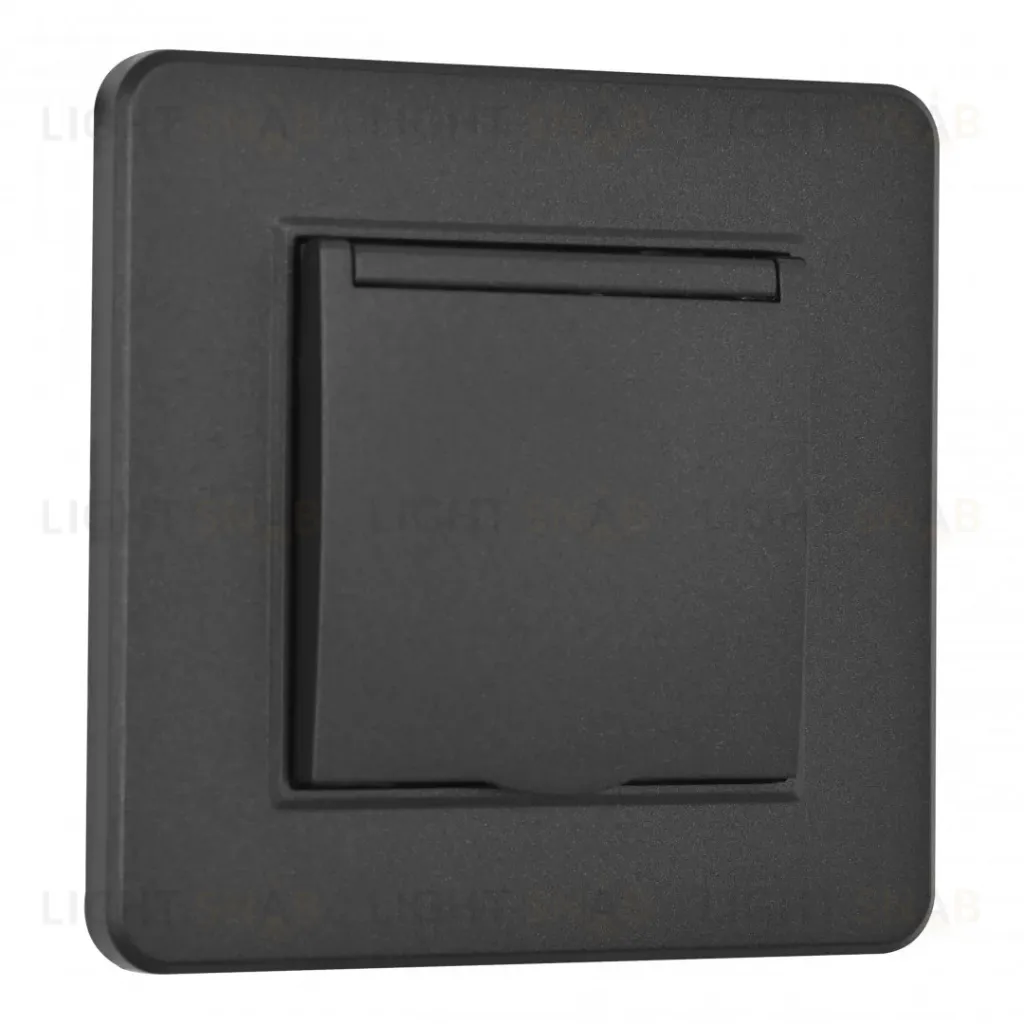 Комплект розетки с/з и шторками, защитной крышкой и рамкой Arte Milano SET16-1-41-1 black SET16-1-41-1 black