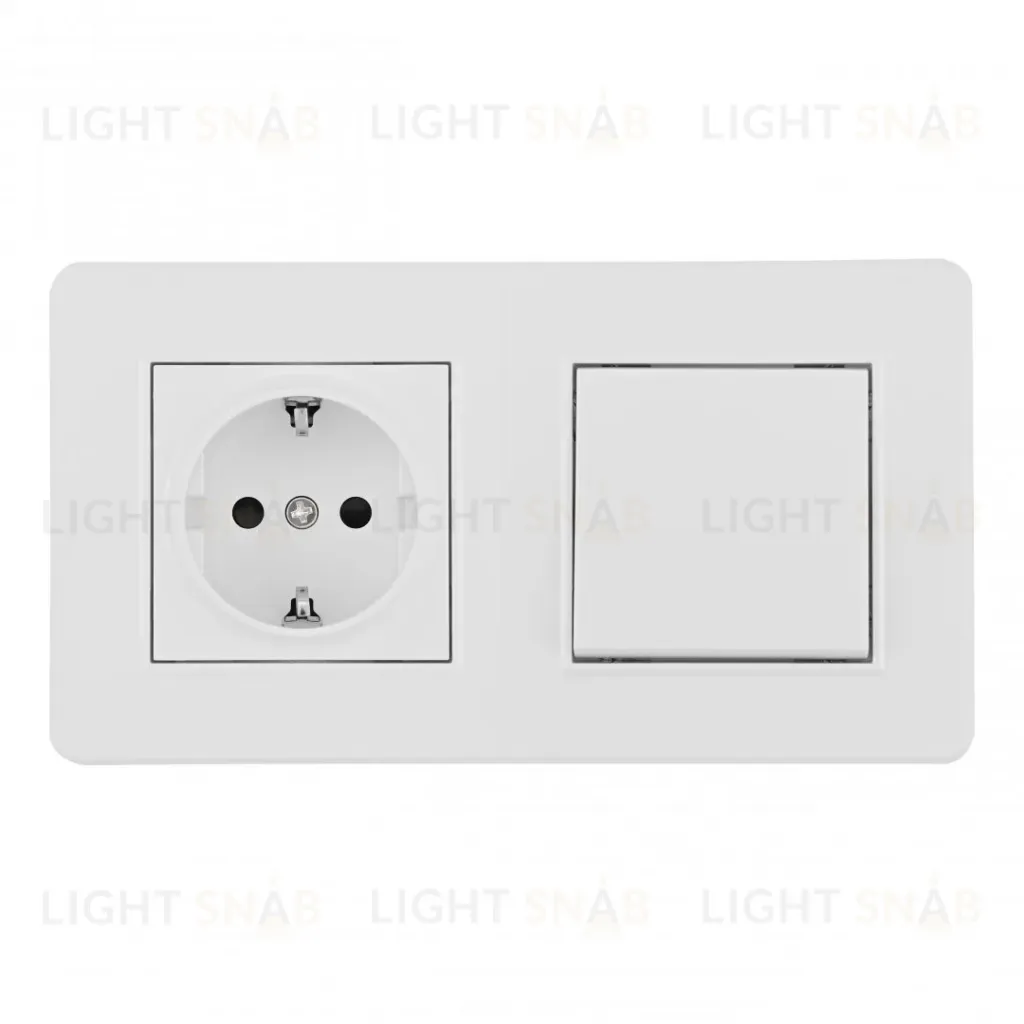 Выключатель одноклавишный с розеткой Arte Milano SET16-2-40-1-30-1 white SET16-2-40-1-30-1 white
