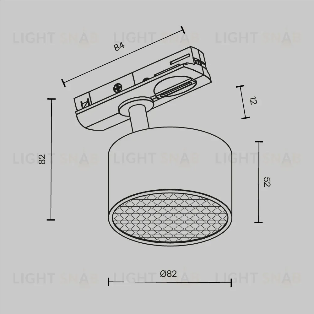 Трековый однофазный светильник Maytoni Glare TR225-1-GX53-B TR225-1-GX53-B