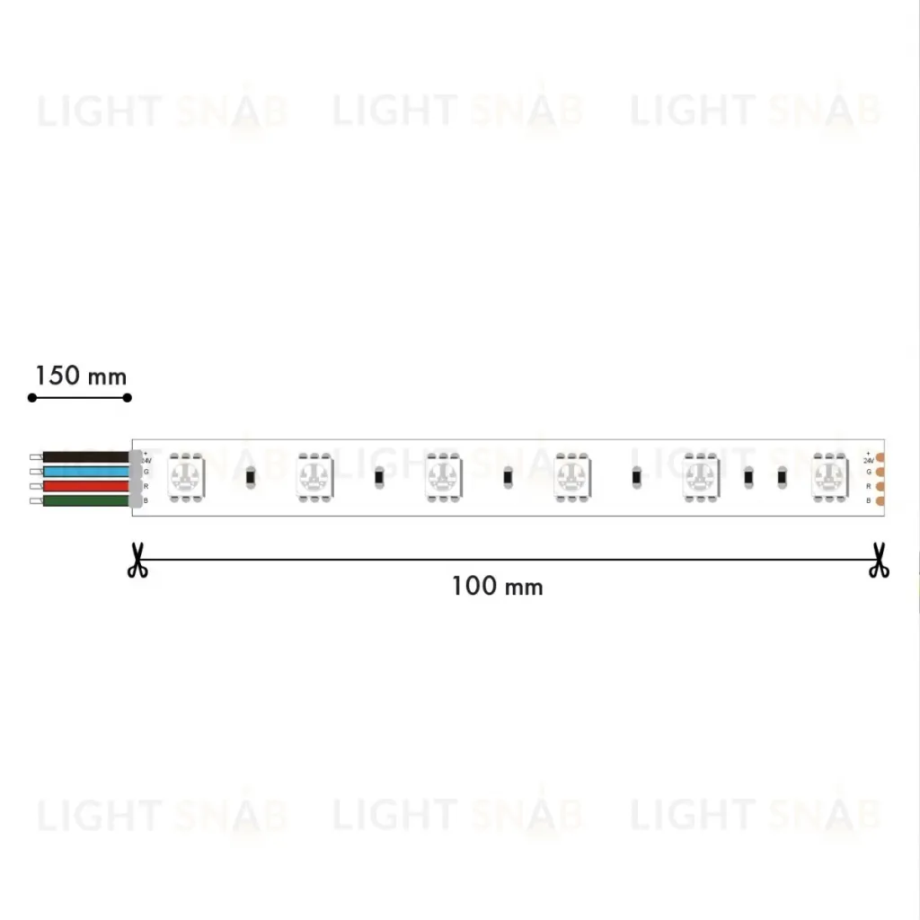 Светодиодная лента Favourite 24В SMD2835RGB 27Вт/м 4000K 5м IP20 2001-82720 2001-82720