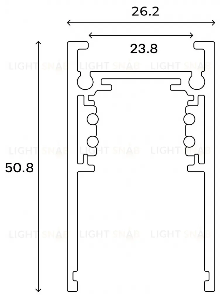 Шинопровод трехфазный накладной с заглушками Hesby Lighting ElDeko HSBL_0170 HSBL_0170