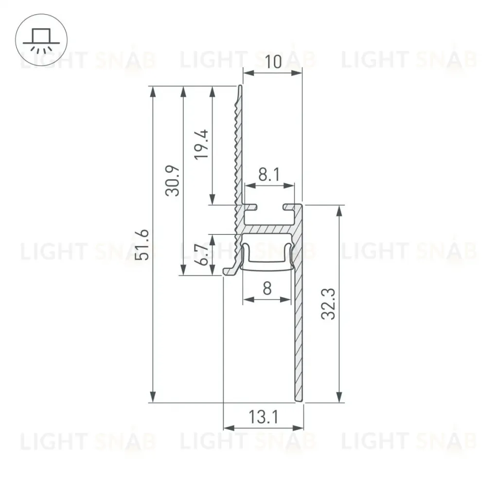 Профиль Arlight PLINTUS-FANTOM-BENT-H20-SIDE-2000 BLACK 043673(1) 043673(1)