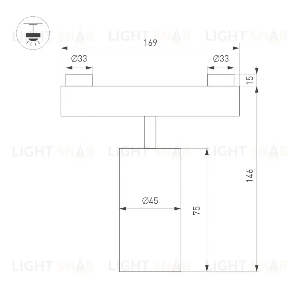 Трековый светильник Arlight ART-INBELT-SPOT-R45-7W Day4000-MIX (BK, 25 deg, 48V, DALI) 051350 051350