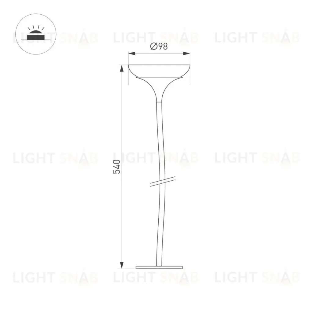 Ландшафтный светильник Arlight KT-MUCENA-BOLL-C-H540-4W Warm3000 (WH, 100 deg, 24V) 056055 056055