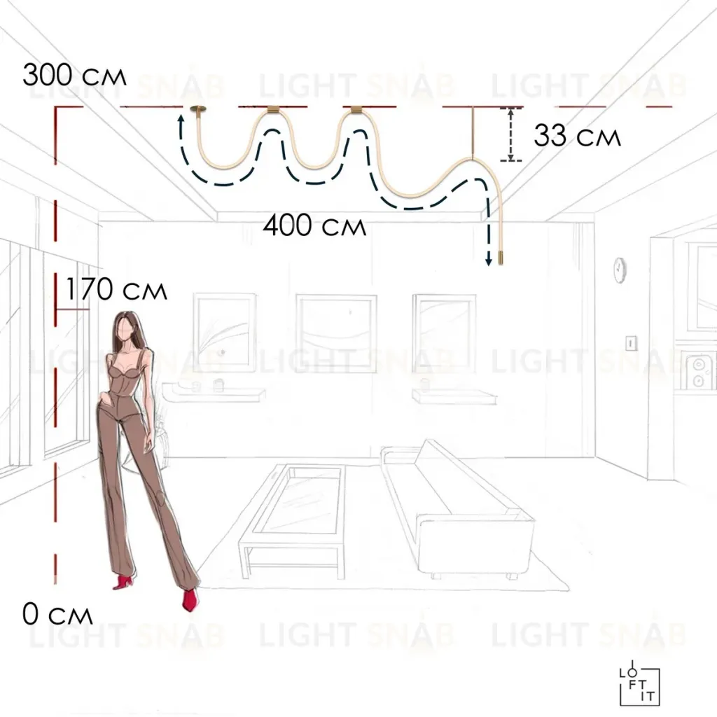 Потолочный светильник Loft IT Thread 10388B Brass 10388B Brass