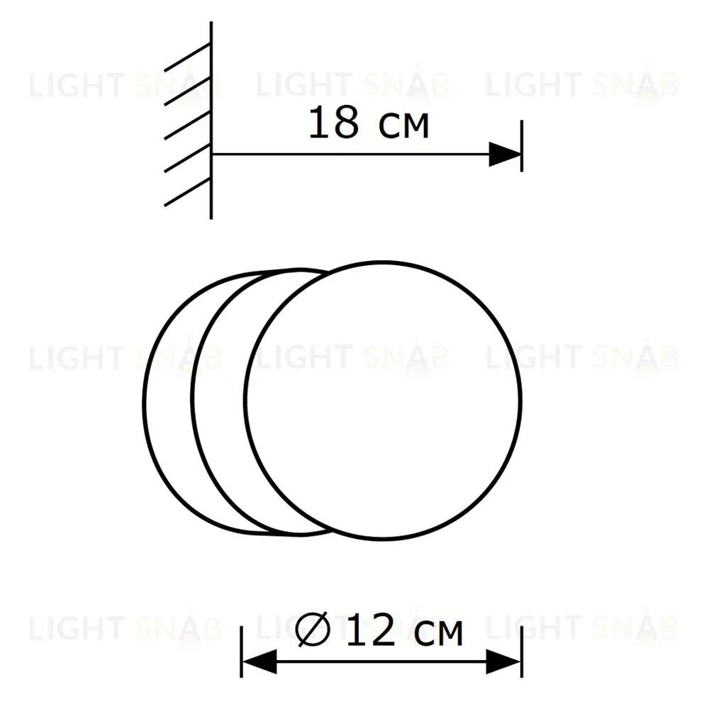 Настенно-потолочный светильник LightHall Vivari LH012141 LH012141