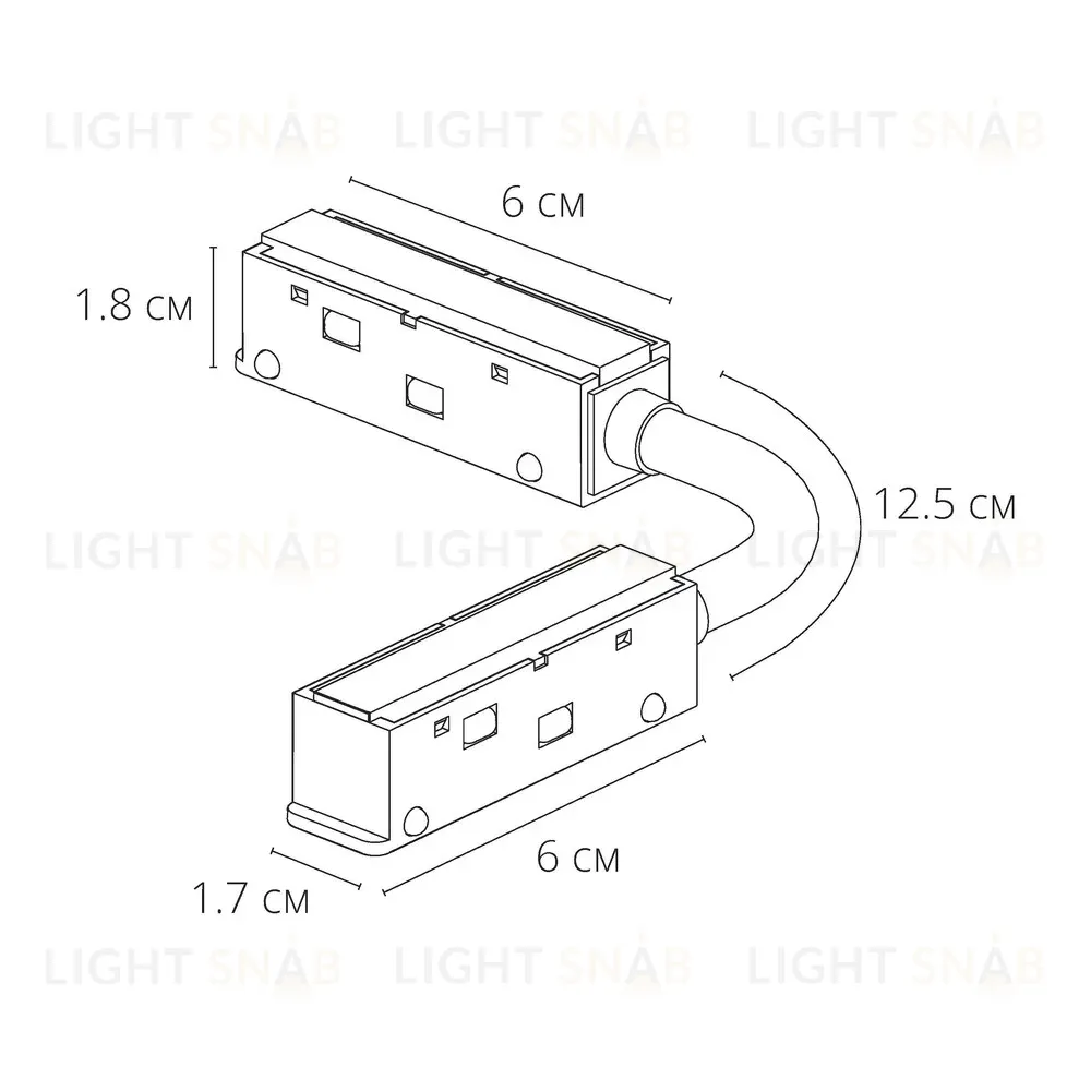 Коннектор гибкий для магнитного шинопровода Arte Lamp Optima A740406N A740406N