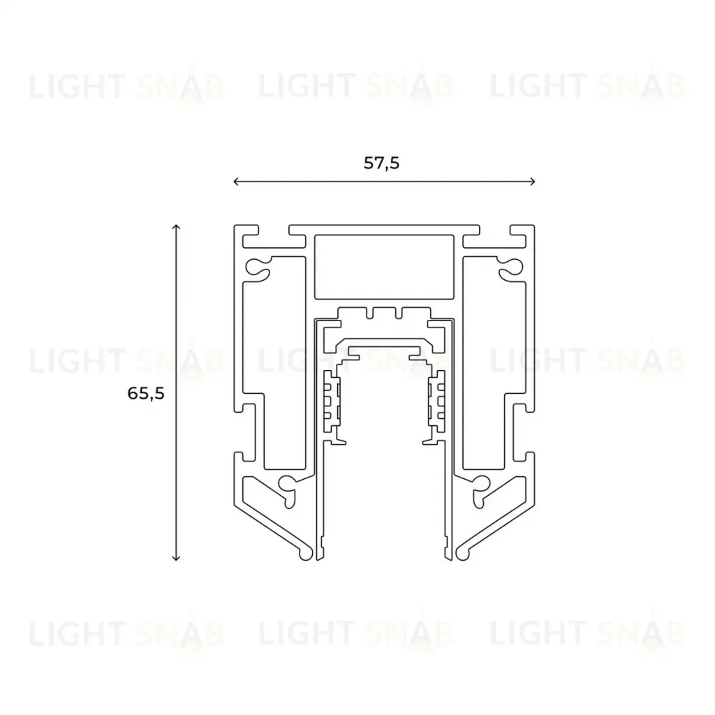 Шинопровод магнитный под натяжной потолок Hesby Lighting ElDeko HSBL_0072_1 HSBL_0072_1