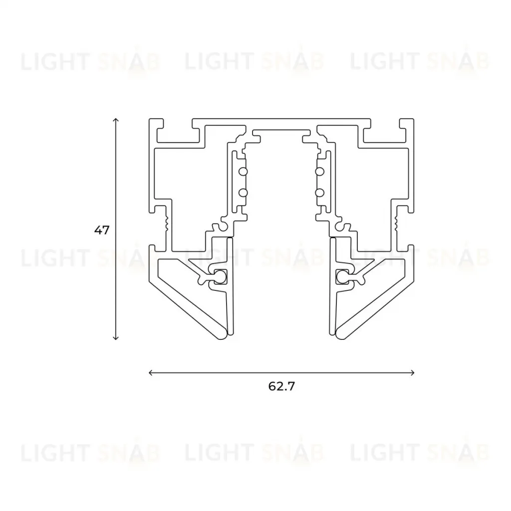 Шинопровод магнитный под натяжной потолок Hesby Lighting ElDeko HSBL_0186 HSBL_0186