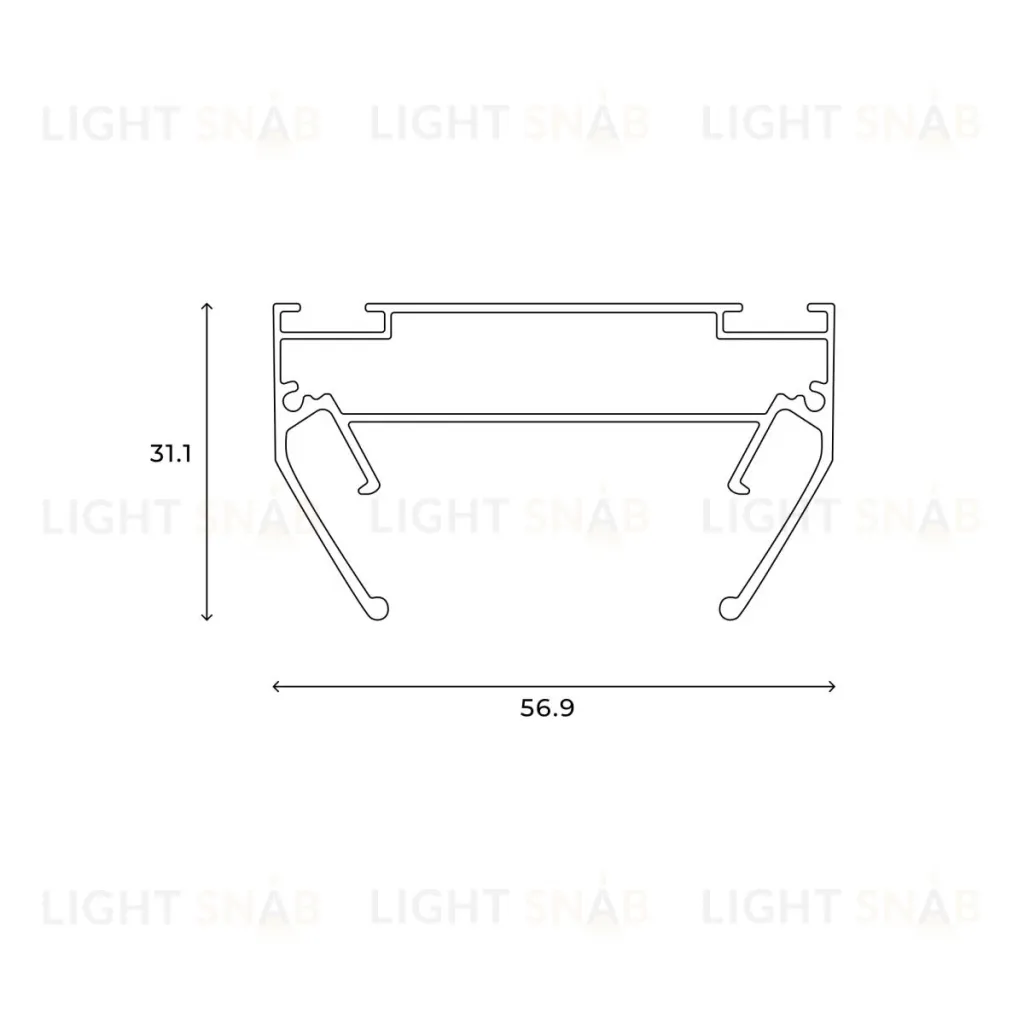 Закладной профиль под шинопровод для натяжного потолка Hesby Lighting Skylite HSBL_0192 HSBL_0192