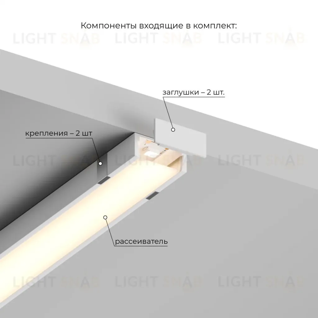 Накладной профиль для светодиодной ленты  Hesby Lighting Line HSBL_0195 HSBL_0195