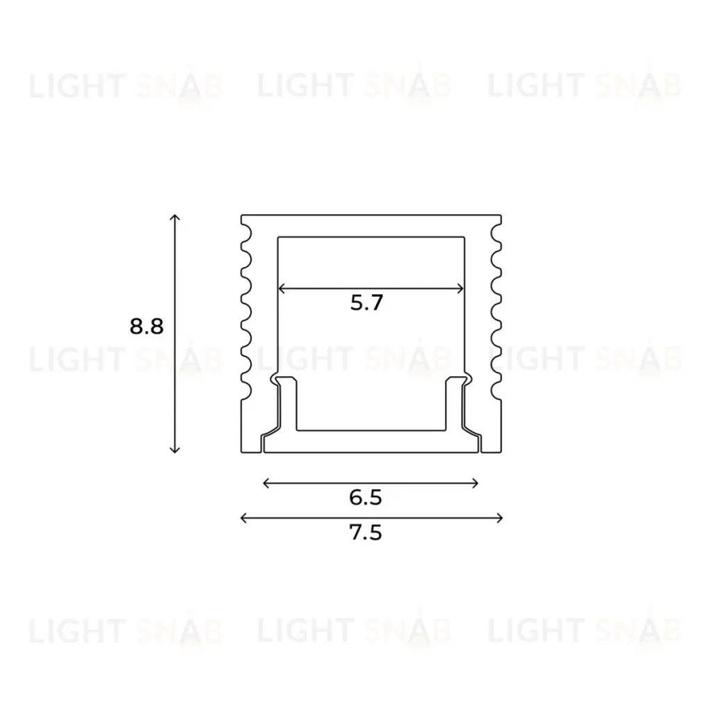 Накладной профиль для светодиодной ленты Hesby Lighting Line HSBL_0198 HSBL_0198