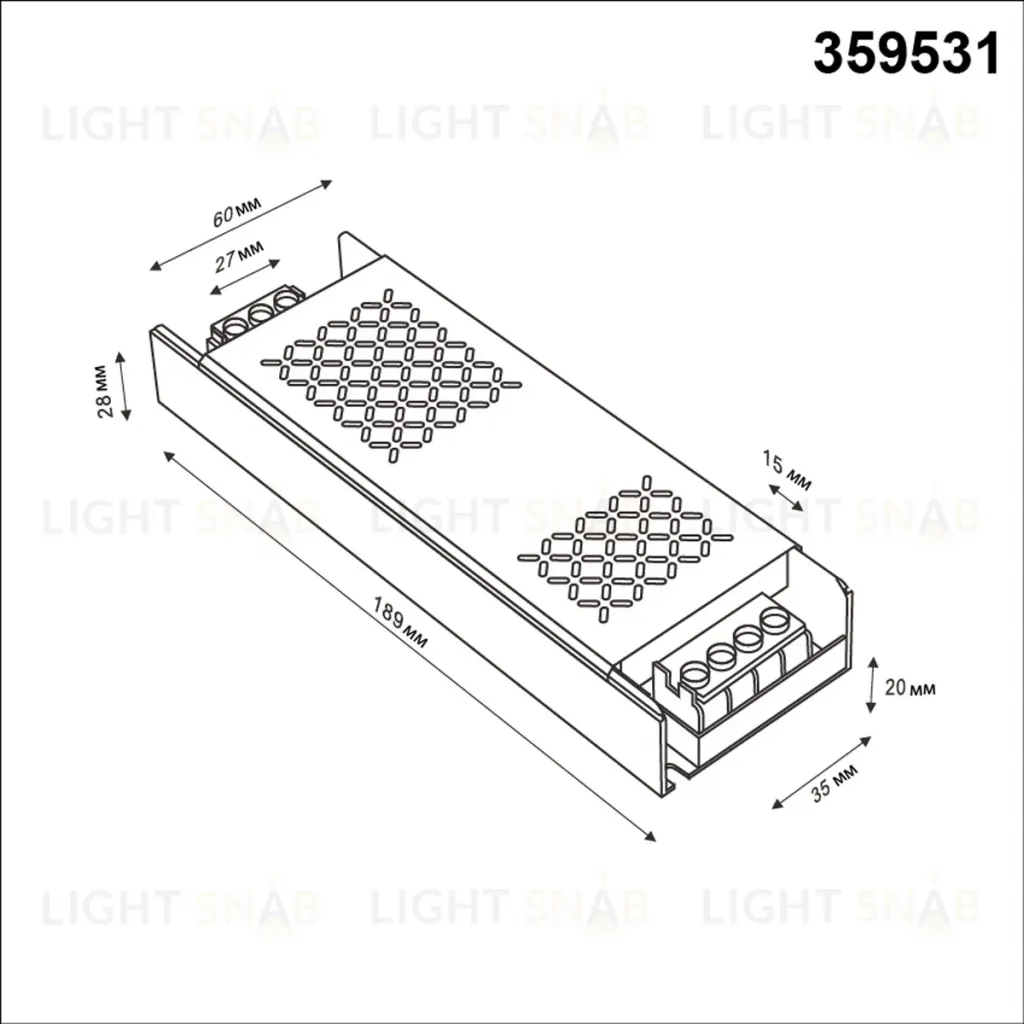 Драйвер Novotech Drive Glat IP20 300W 48V 359531 359531