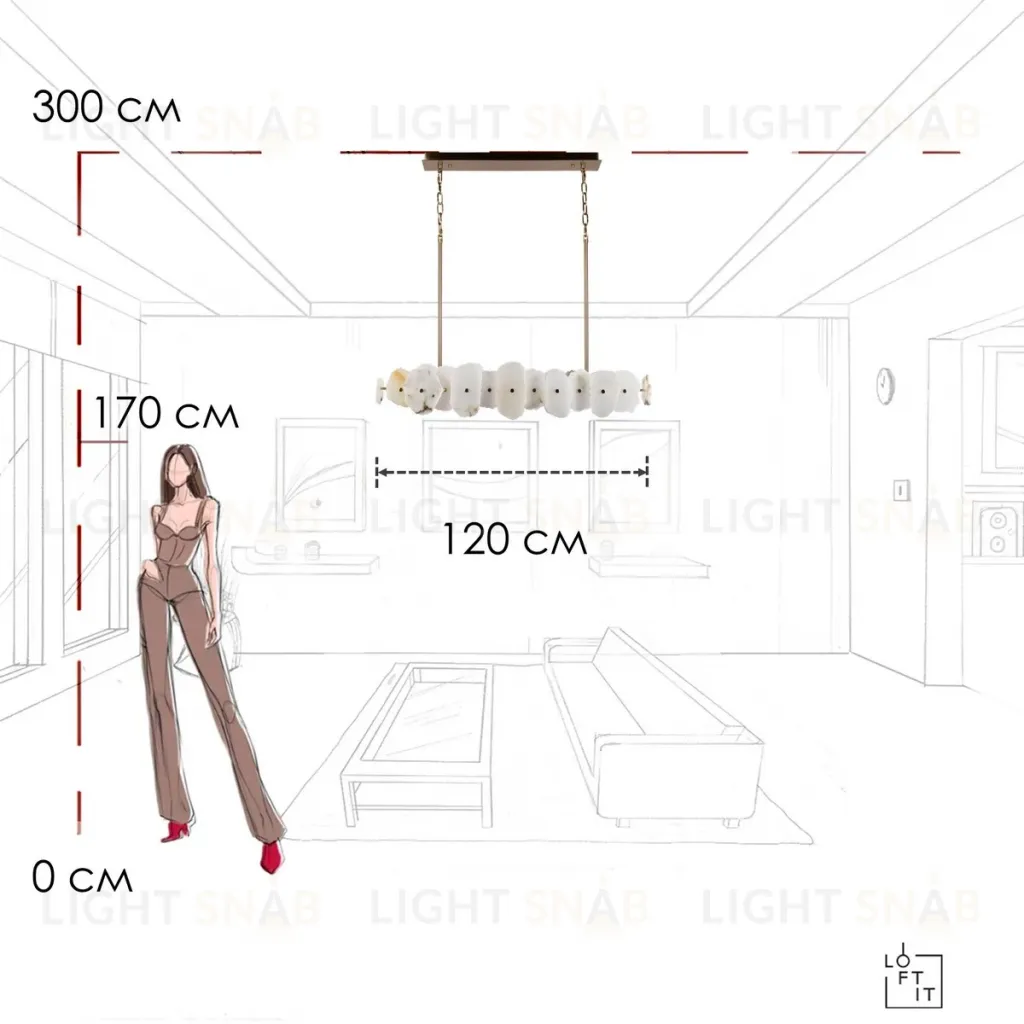 Подвесная люстра Loft IT Alicante 10248/1200 10248/1200