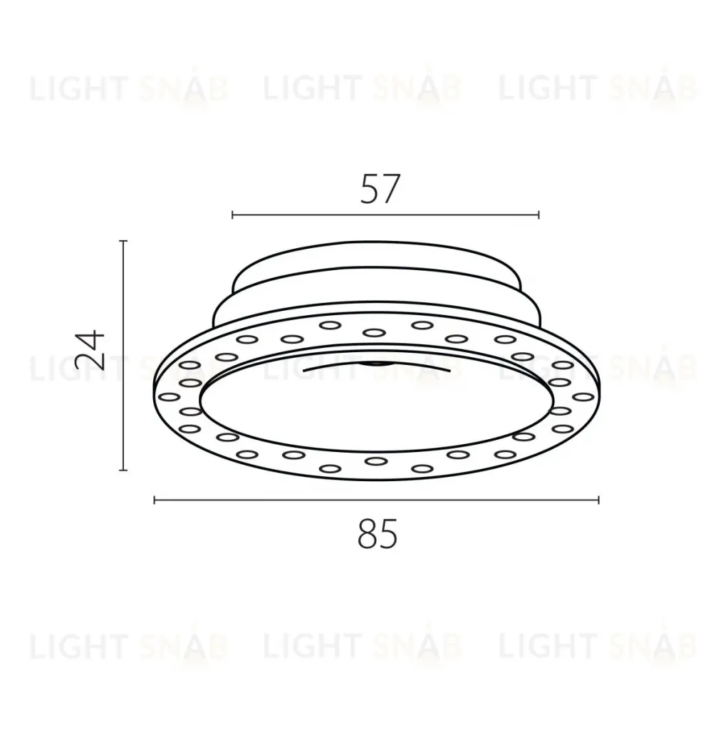 Рамка скрытого монтажа вогнутая для светильников Lightstar Spira 0741х6 (D65) 074106-01 074106-01