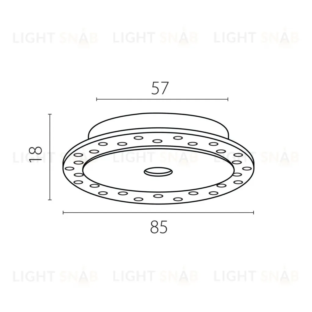 Рамка скрытого монтажа плоская для светильников Lightstar Spira 0741х6 (D65) 074106-02 074106-02
