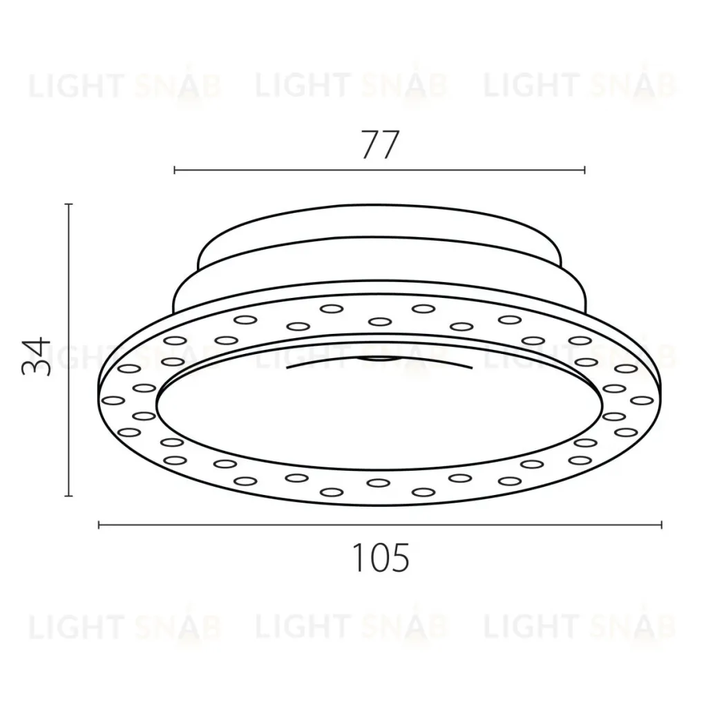 Рамка скрытого монтажа вогнутая для светильников Lightstar Spira 0742х6 (D85) 074206-01 074206-01