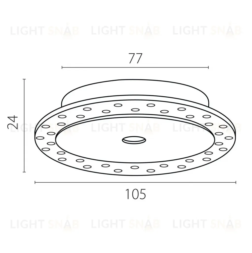 Рамка скрытого монтажа плоская для светильников Lightstar Spira 0742х6 (D85) 074206-02 074206-02