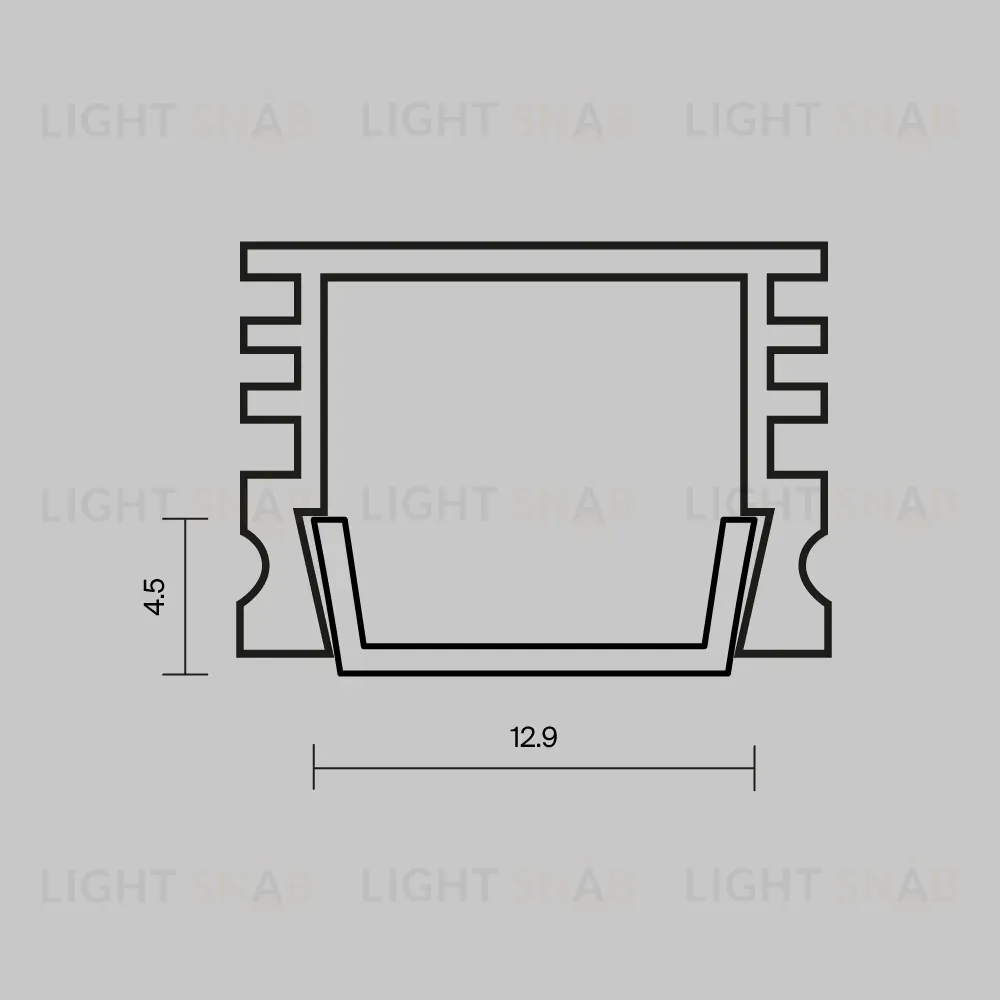 Рассеиватель для профиля 16×12 Maytoni Led Strip ALM-005-B-DF-2M 642024 642024