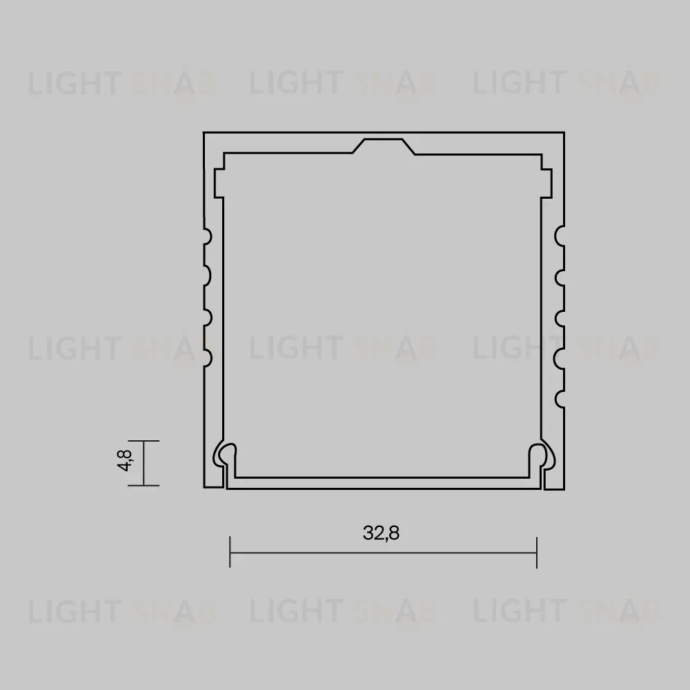 Рассеиватель для профиля 35×35 Maytoni Led Strip ALM-3535A-O-DF-10M 642031 642031