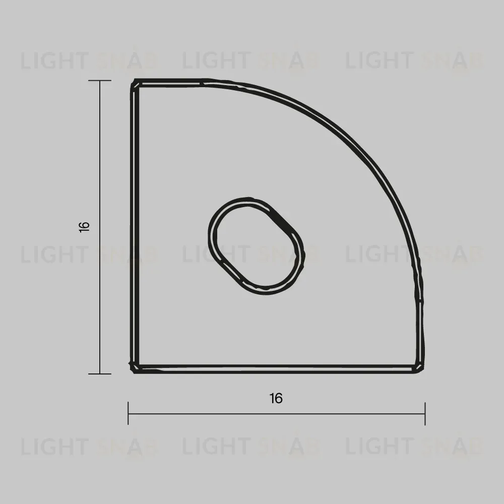 Комплект заглушек для профиля 16×16 2шт Maytoni Led Strip ALM-1616R-B-EC 642029 642029