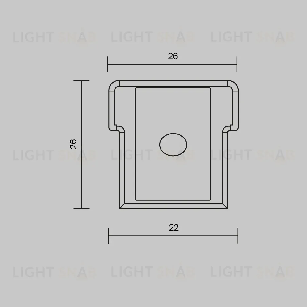 Комплект заглушек для профиля 26×26 2шт Maytoni Led Strip ALM-2626-EC 642060 642060