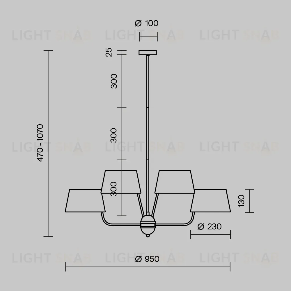 Люстра на штанге Maytoni Modesto MOD360PL-08BS MOD360PL-08BS