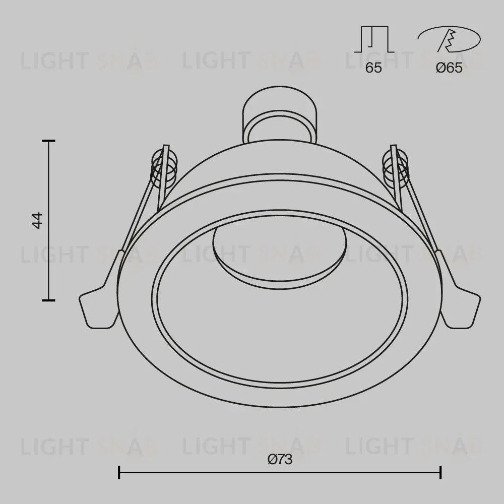 Встраиваемый светильник Maytoni Technical Share DL126-GU10-B DL126-GU10-B
