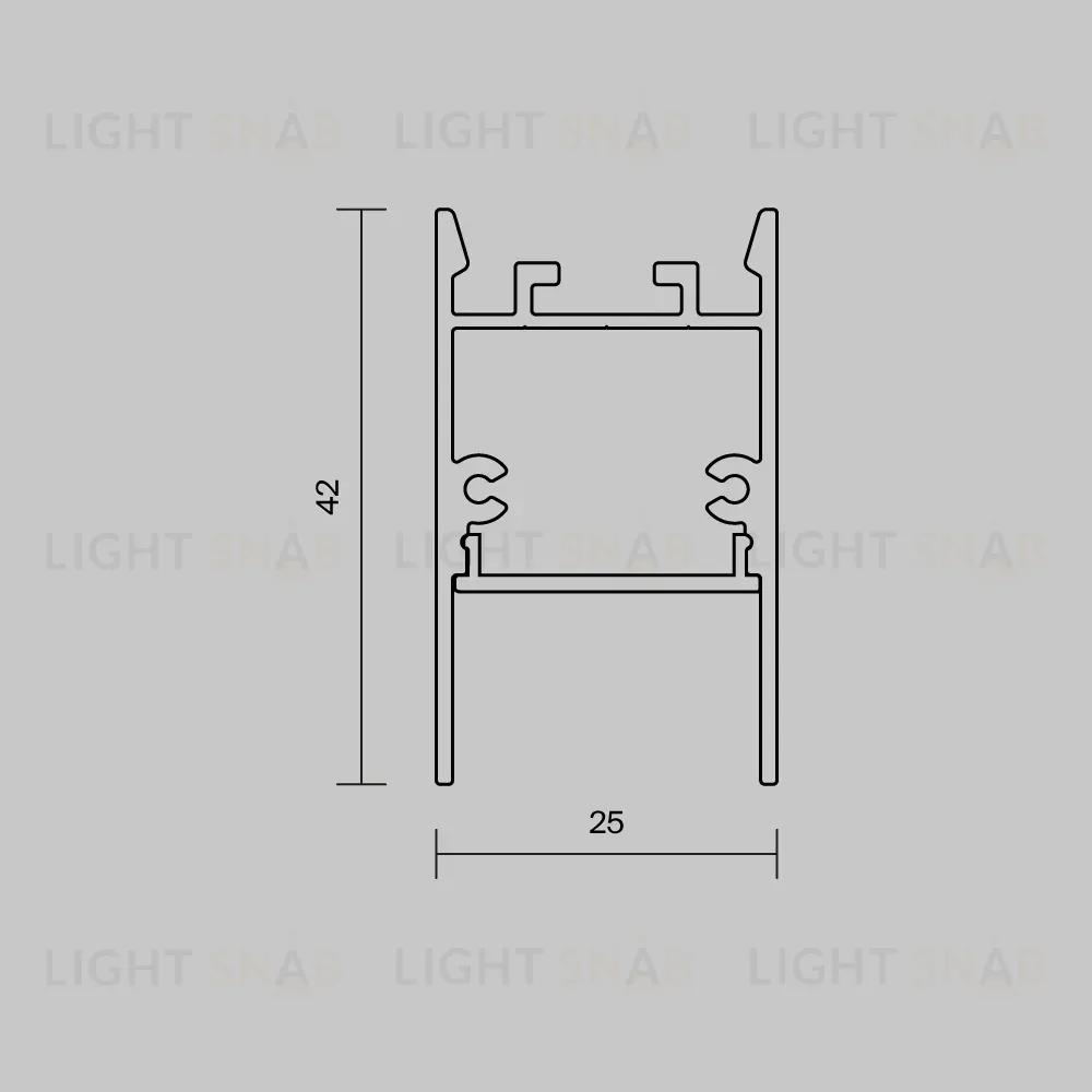 Алюминиевый профиль накладной-подвесной Maytoni Led Strip ALM-2542-B-2M 633010 633010