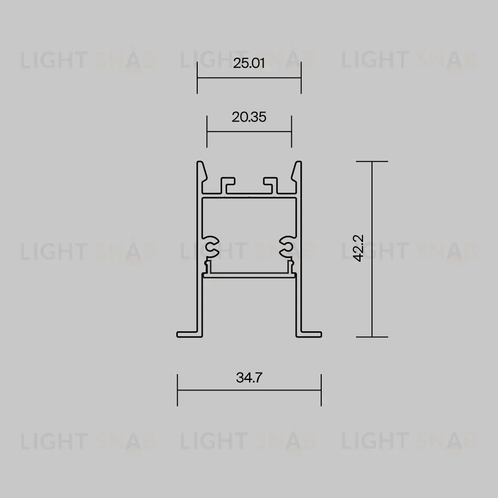 Алюминиевый профиль встраиваемый скрытого монтажа Maytoni Led Strip ALM-3542-B-2M 632015 632015