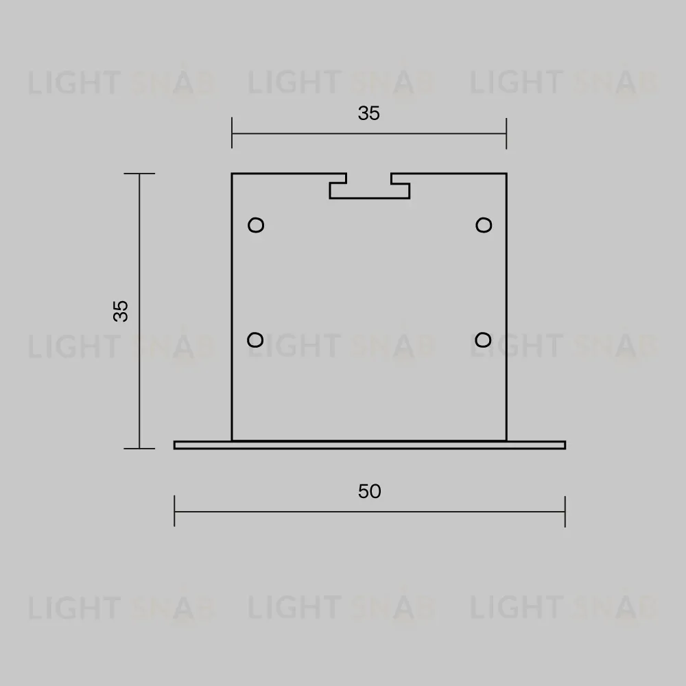 Комплект заглушек для профиля 50×35 2шт Maytoni Led Strip ALM-5035T-B-EC 642035 642035