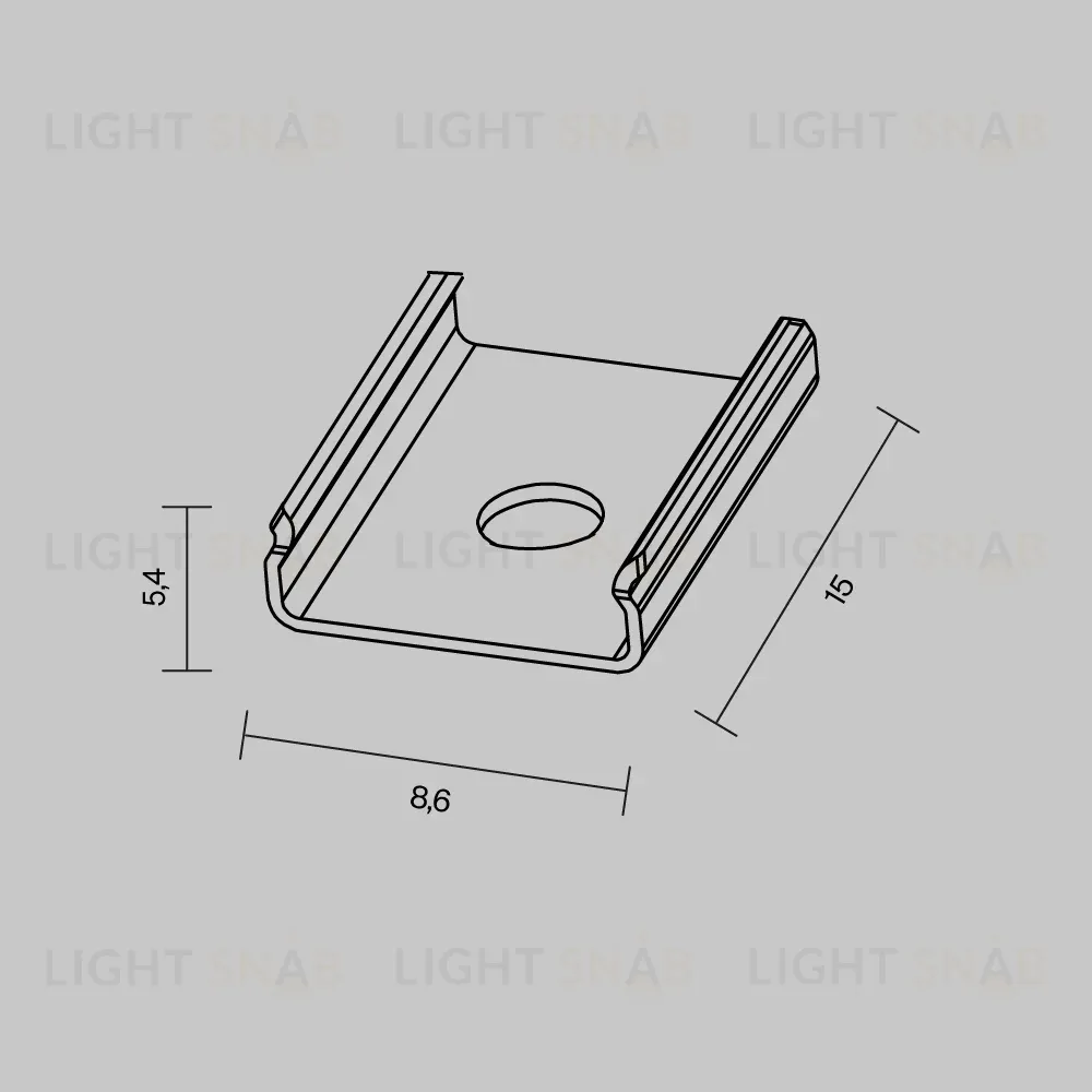 Комплект креплений для профиля 08×09 4шт Maytoni Led Strip ALM-0809-MT 642016 642016