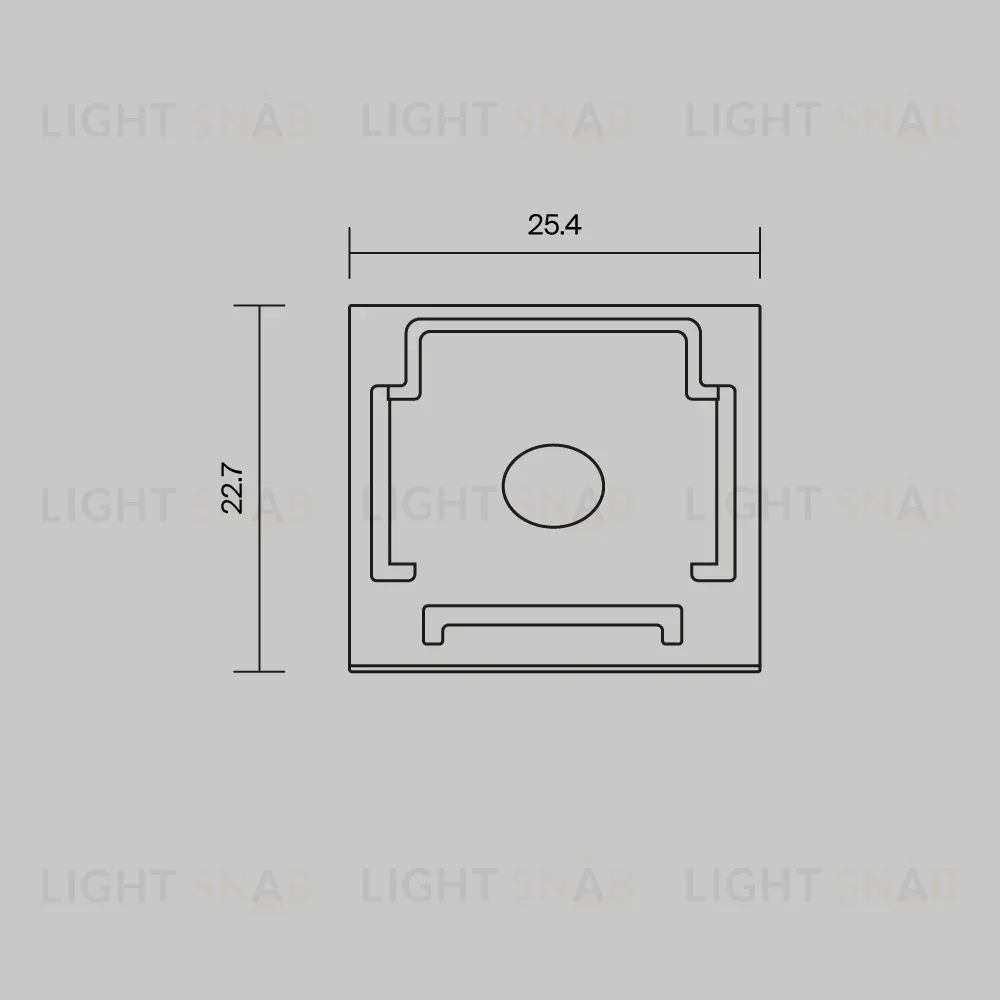 Комплект заглушек для профиля 25×22 2шт Maytoni Led Strip ALM-2522-S-EC 642065 642065